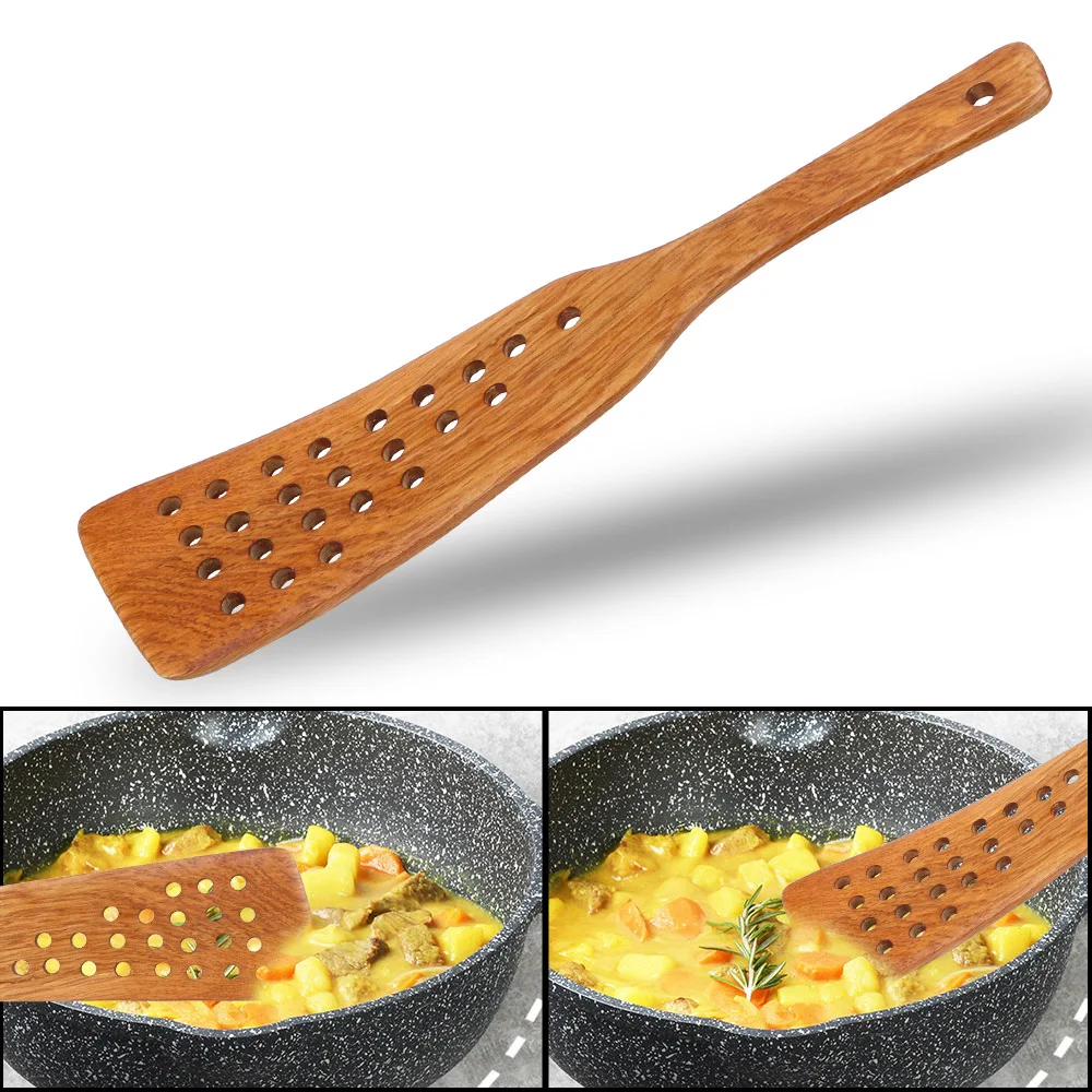 Hi Tech Kitchen Accessories - Spatula Kayu Anti Lengket untuk Menggoreng