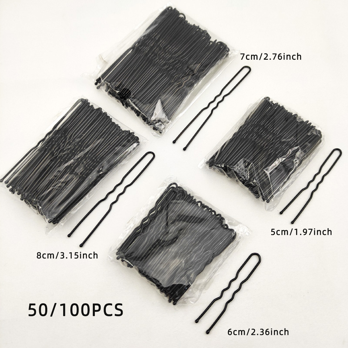 Tech Accessories For Women - 50/100 Buah Wanita 5/6/7/8 Cm Rambut
