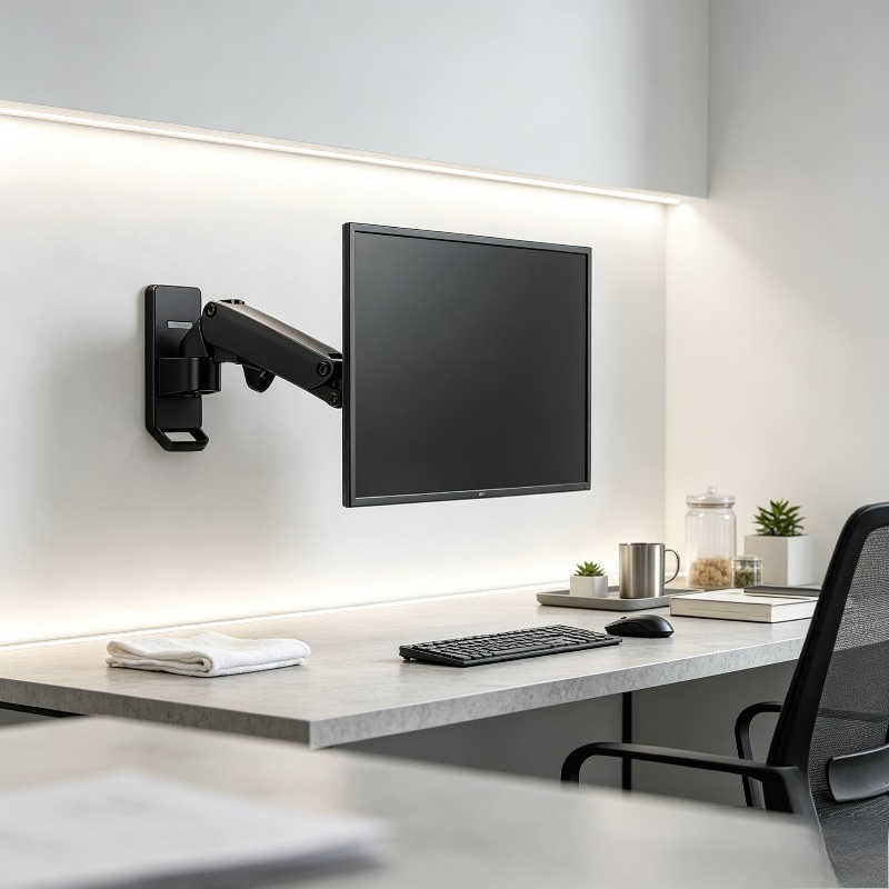 Monitor Arm Single - Dudukan Monitor Dinding Gas Spring Full