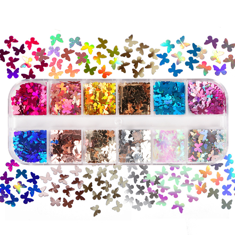 Tech Accessories & Gadgets - Aksesori Ekstensi Bulu Mata Glitter Kupu-kupu