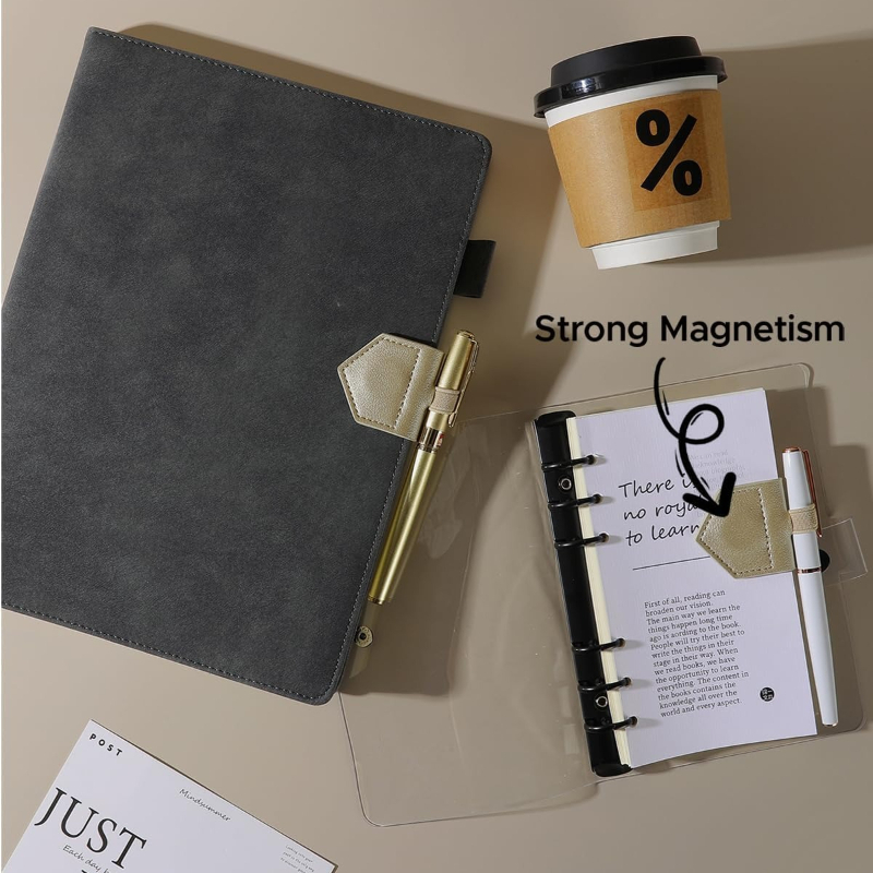 1 Buah Penanda Buku Kulit PU M - Pen Holder Magnetic ulasan dan harga