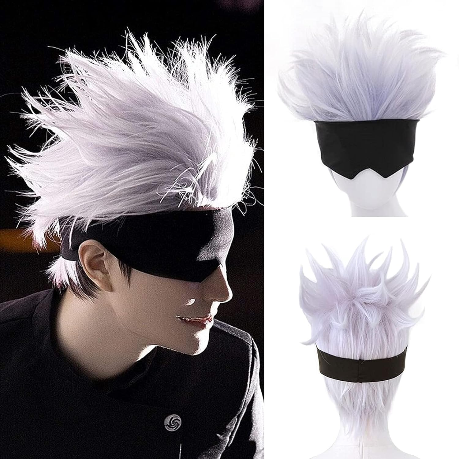 Wig Cosplay hitam + bergelomba - Tech Accessories For Men ulasan dan harga
