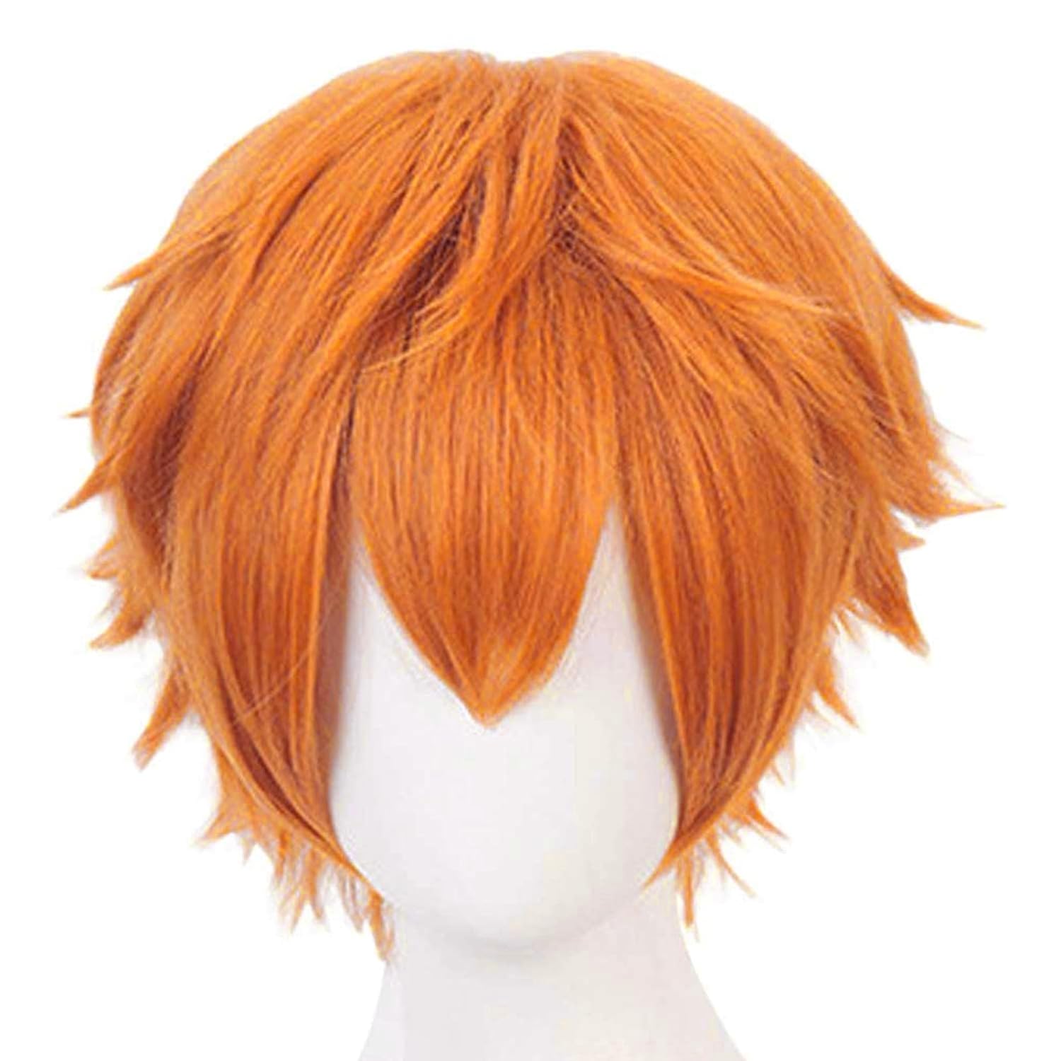 Wig oranye pendek untuk pria W - Tech Accessories For Men ulasan dan harga