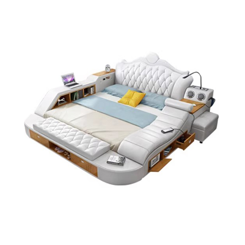 Tempat Tidur Kulit Asli Mewah  - Tech Queen ulasan dan harga