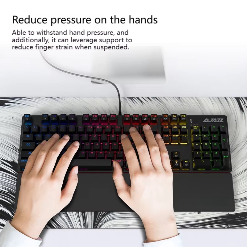 Ajazz Keyboard Mekanis Baru Sa - Keyboard Wrist Pad Leather ulasan dan harga